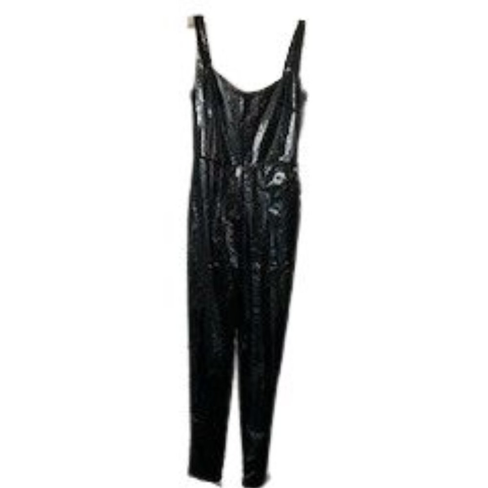 Black Vinyl Jumpsuit